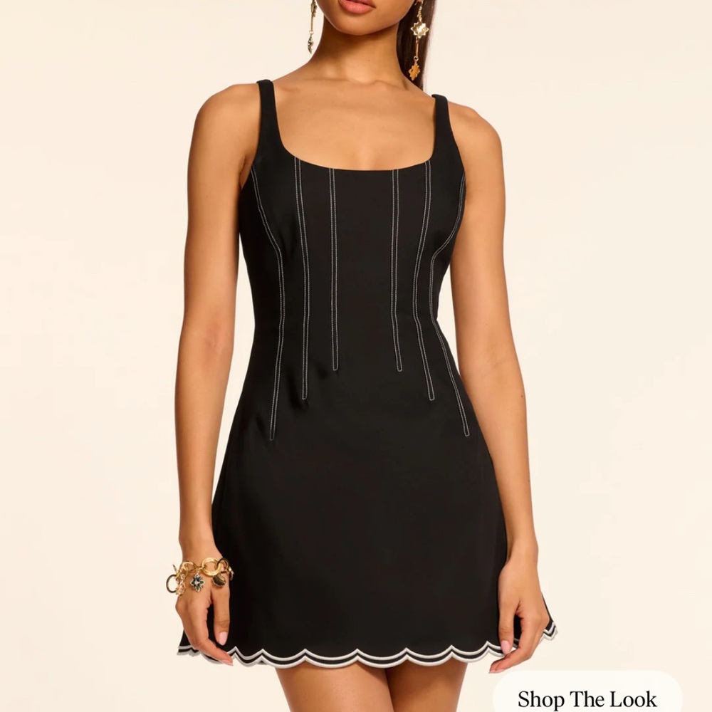 Ramy Brook NWT size 4 Adriana Sleeveless Scalloped Mini Dress - Picture 6 of 12